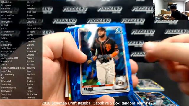3/24/2021 2020 Bowman Draft Baseball Sapphire 5 Box Random Teams #26 смотреть онлайн