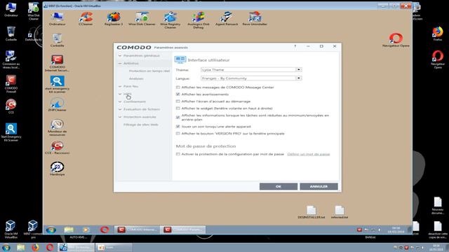 reglages du scanner COMODO Antivirus/ FR смотреть онлайн