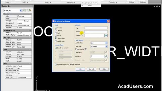 Creating blocks with attributes смотреть онлайн