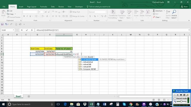 Calculate years between two dates in Excel смотреть онлайн
