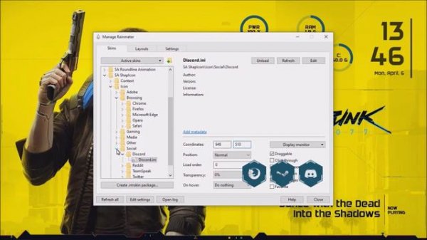 [Archived] Cyberpunk 2077 | Rainmeter Desktop Theme