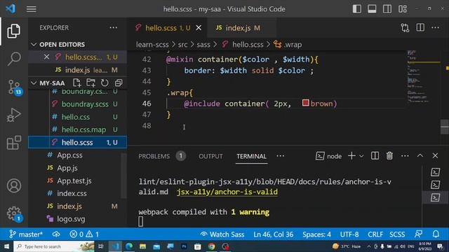 Sass @mixin and @include in React for beginner смотреть онлайн