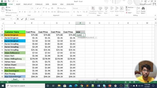 Microsoft excel formula 2021 || Md Abdullah Al Jumman смотреть онлайн