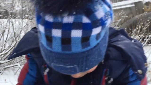 Прошли под Карпичным мостом... Гатчина, у Карпина пруда. 14.01.2017, 13:59 смотреть онлайн