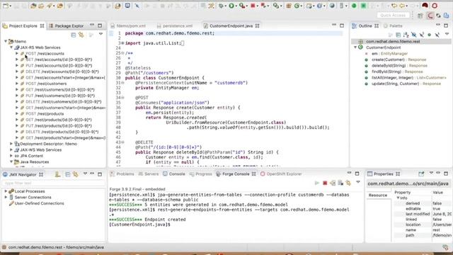 Generating RESTful Java Data Services using RedHat CodeReady Studio & Forge смотреть онлайн