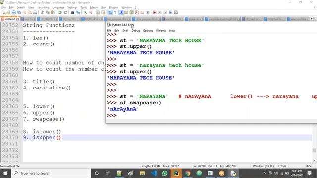 Day11: Python_String_Part3|| Mr. Narayana Sir || NARAYANA Tech House || 9010607010, 8179817681 смотреть онлайн