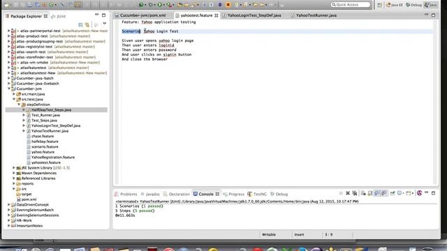 Cucumber - jvm (BDD Framework) with Selenium WebDriver -session 1 смотреть онлайн