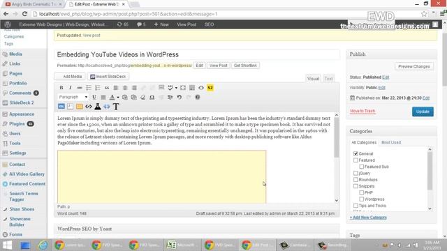 Embed YouTube Videos In WordPress Blog Posts Without Plugins смотреть онлайн