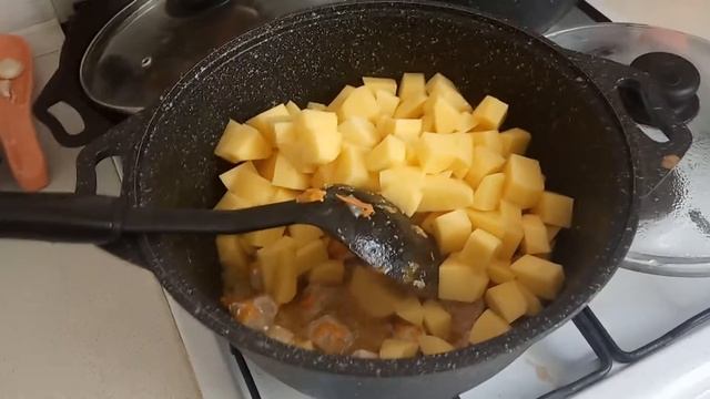 Свинина тушеная с картофелем/Быстрый ужин/