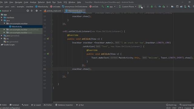 Snack Bar (Android Studio - JAVA) смотреть онлайн