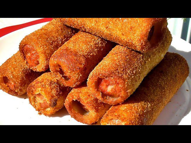 ХЛЕБ+СОСИСКА равно СОСИСКА В ТЕСТЕ!!! На завтрак ,обед и ужин!!! За 15 минут!!!