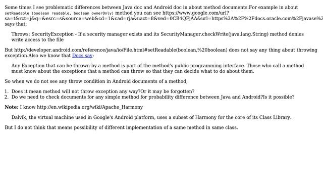 Software Engineering: Method documents differs between Java docs and Android docs смотреть онлайн