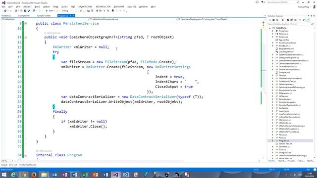 124 Mit DataContractSerializer Objektgraphen automatisch serialisieren in .NET смотреть онлайн