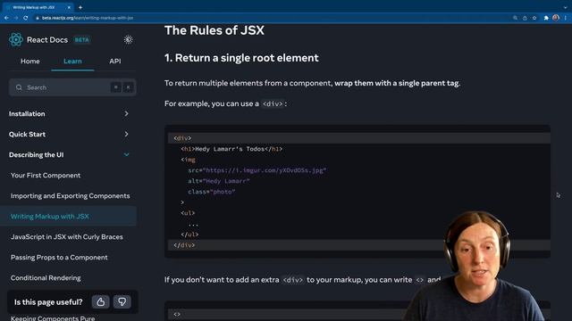 Markup with JSX in React смотреть онлайн