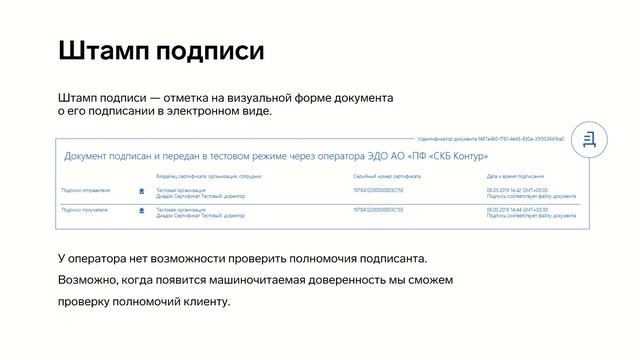 Диадок — Штамп подписи