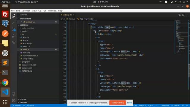 How to add and remove table rows Dynamically in React.js | ReactJs Tutorial смотреть онлайн