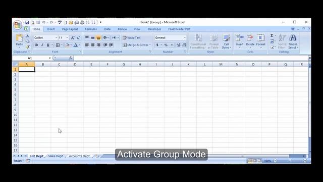 EXCEL -ACTIVATE GROUP MODE смотреть онлайн