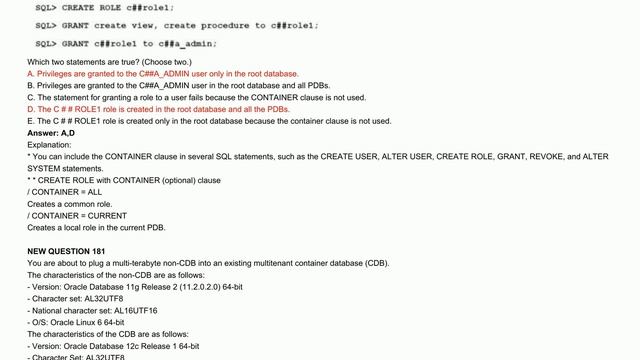 [Sep, 2022] Actual4test 1z0-062 PDF Dumps and 1z0-062 Exam Questions (173-188) смотреть онлайн