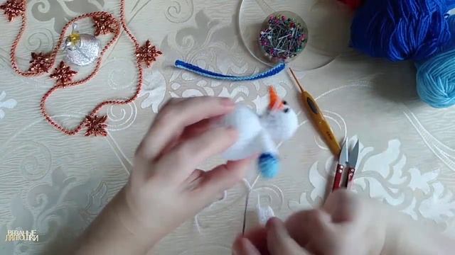 М.К ЁЛОЧНЫЕ ИГРУШКИ СНЕГОВИК/Снеговик крючком м.к/Вязаный снеговик/Снеговик на елку крючком смотреть онлайн