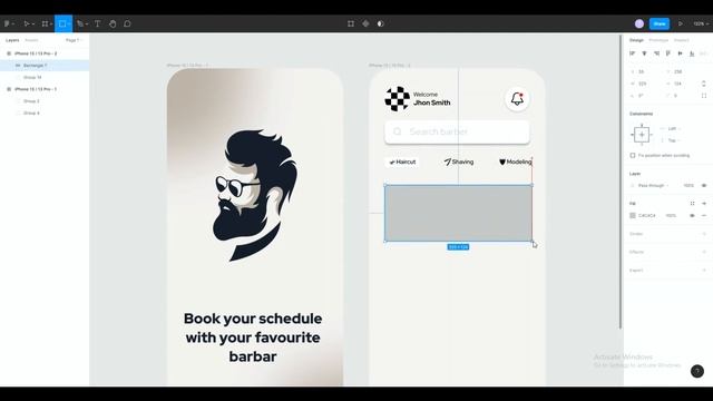 Barber Shop Mobile App UI Design Tutorial in Figma | UI Designing | Figma Tutorial | UI Rohit смотреть онлайн