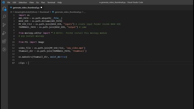 Generate Video Thumbnail in Python смотреть онлайн