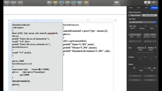 Program to Compute Sum,Mean and Standard Deviation using Pointer смотреть онлайн