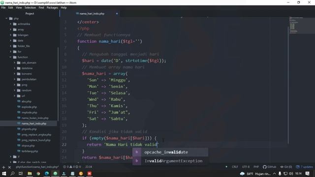 Function Format Nama Hari Dalam Bahasa Indonesia di PHP смотреть онлайн