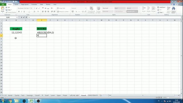FUNGSI LEFT, MID, RIGHT, ROUND SERTA CONCATENATE DI EXCEL смотреть онлайн