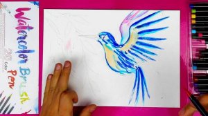 Как нарисовать КОЛИБРИ акварельными маркерами