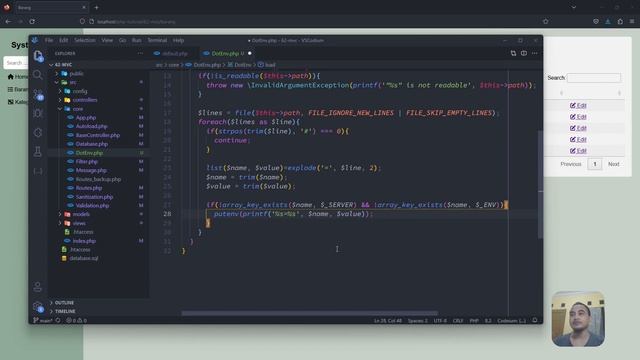 #09 PHP MVC TUTORIAL MEMBUAT CONFIG ENV FILE смотреть онлайн