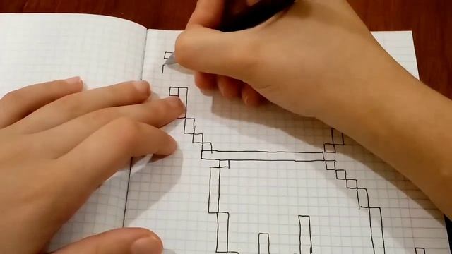 Как нарисовать котёнка по клеточкам смотреть онлайн