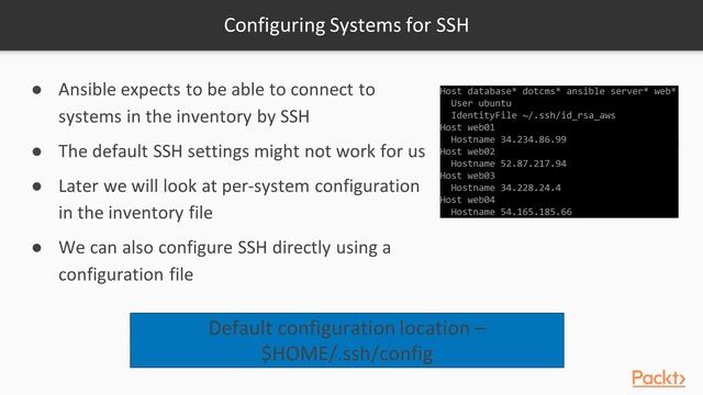 Hands-On Infrastructure Automation with Ansible: Ansible Inventory File| packtpub.com смотреть онлайн
