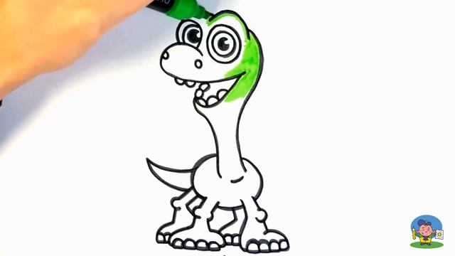 Как нарисовать АРЛО / ХОРОШИЙ ДИНОЗАВР / How to Draw Cute Cartoon Arlo from The Good Dinosaur смотреть онлайн