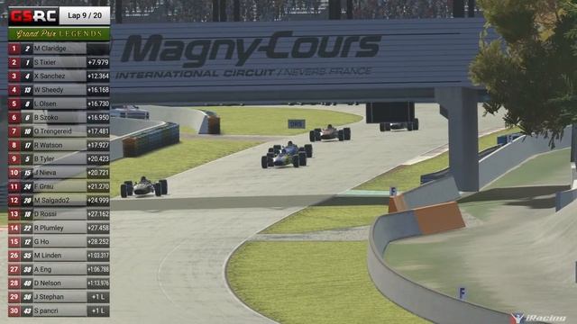 Grand Prix Legends | 2023 S1 Round 5 | Magny-Cours | iRacing смотреть онлайн