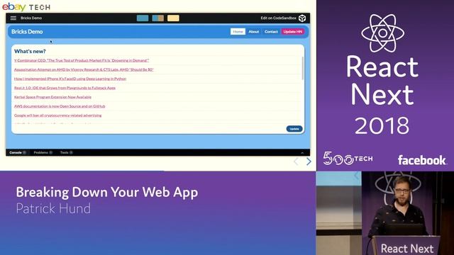 Patrick Hund - Breaking Down Your Web App | ReactNext 2018 смотреть онлайн