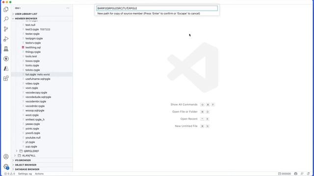 Code for IBM i: Member Browser and IFS Browser (#4) смотреть онлайн