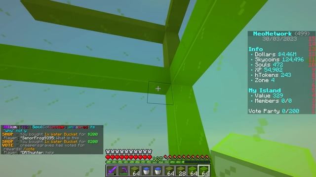 The Grind Begins | Minecraft Skyblock Let's Play Episode 5 (Bedrock/Java Server IP) смотреть онлайн