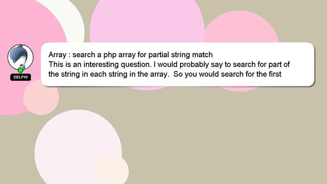 Array : search a php array for partial string match смотреть онлайн