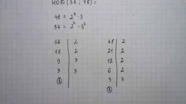 Наименьшее общее кратное (НОК), Наибольший общий делитель (НОД). Математика 5, 6 класс. смотреть онлайн