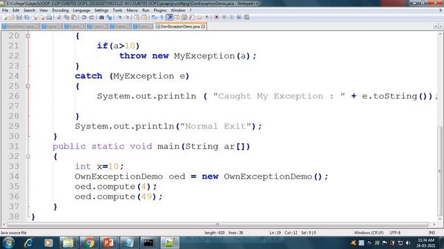 how to create own exception class смотреть онлайн