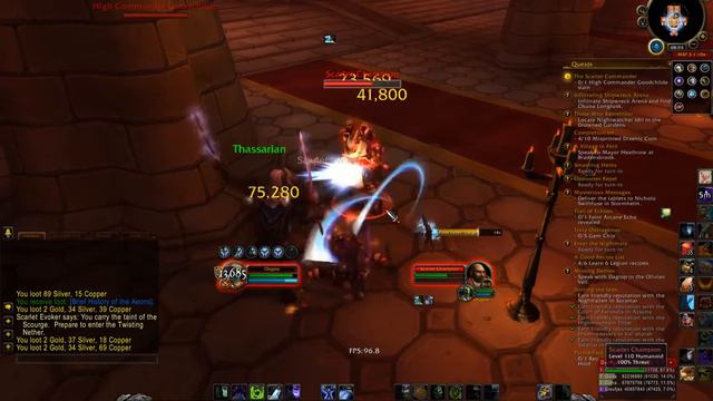 WoW Legion Death Knight Campaign Scarlet Monastery, i5-4460 R7 370 смотреть онлайн