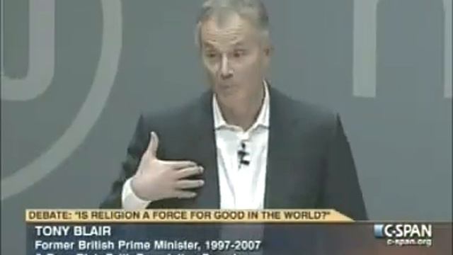 Christopher Hitchens vs Tony Blair Debate Is Religion A Force For Good In The World смотреть онлайн