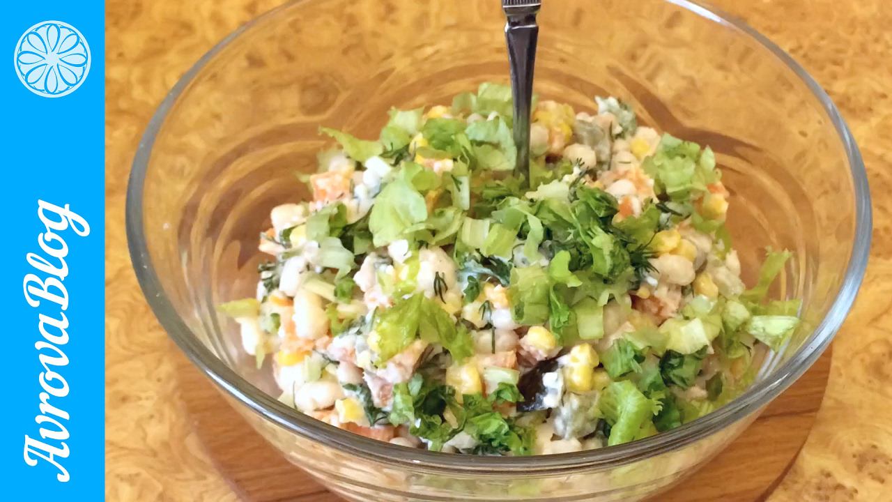 Салат фасолевый постный