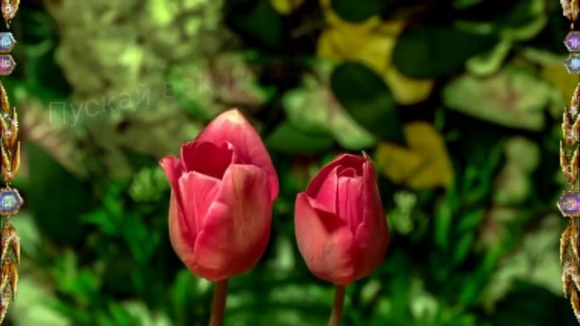 Красивое поздравление с 8 Марта! Шикарный танец цветов под Венский вальс смотреть онлайн