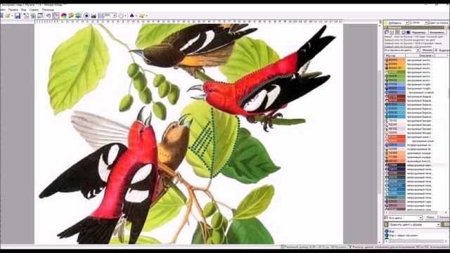 Бисерная гладь. Как создать схему вышивку бисером в программе Бисерная гладь с MyJane. смотреть онлайн