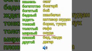 РУСӢ ТОҶИКӢ ЛУҒАТ БАРОИ НАВОМӮЗОН // РУССКО-ТАДЖИКСКИЙ СЛОВАРЬ ДЛЯ НАЧИНАЮЩИХ