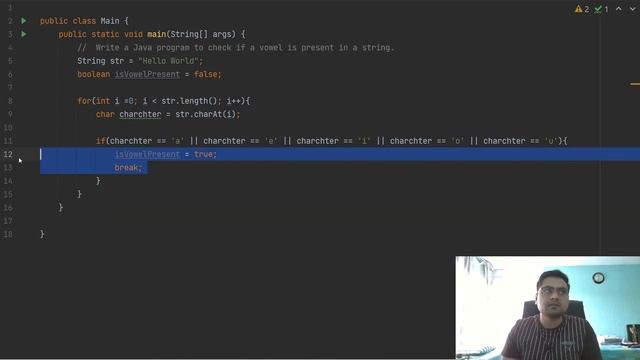 Check if a vowel is present in a string in Java | #2 Java Coding Interview Questions смотреть онлайн