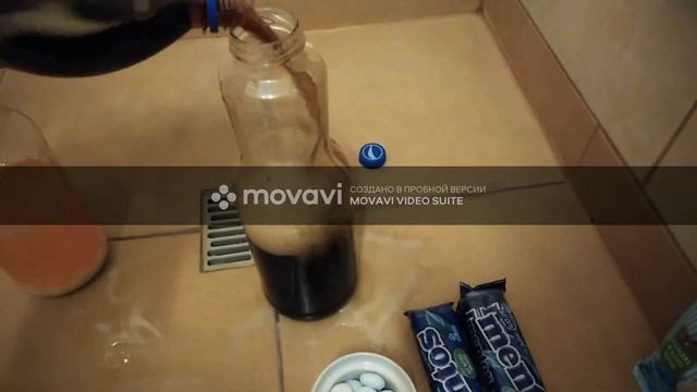 Кола +лимонная кислота+ментос+сода