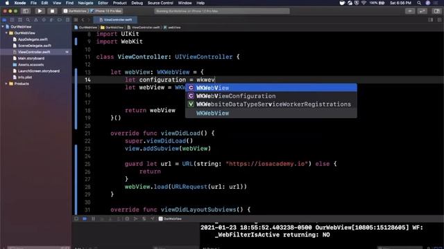 Create WebView in App (Swift 5, Xcode 12, 2023) - iOS Development смотреть онлайн