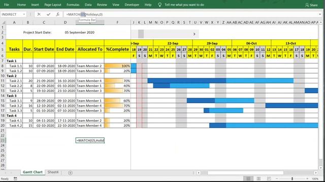 Create Gantt Chart in Excel (Part 3) | Gantt Chart for Project Management & Project Planning смотреть онлайн